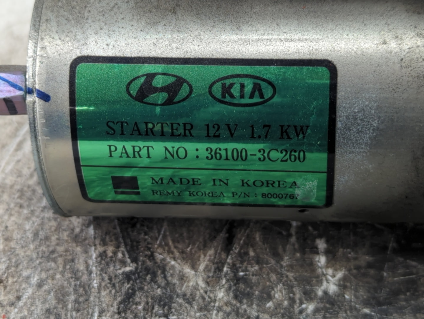 2015-2020 Kia Cadenza Car Starter Motor Solenoid OEM P/N:36100-3C260 Fits Fits 2015 2016 2017 2018 2019 2020 OEM Used Auto P