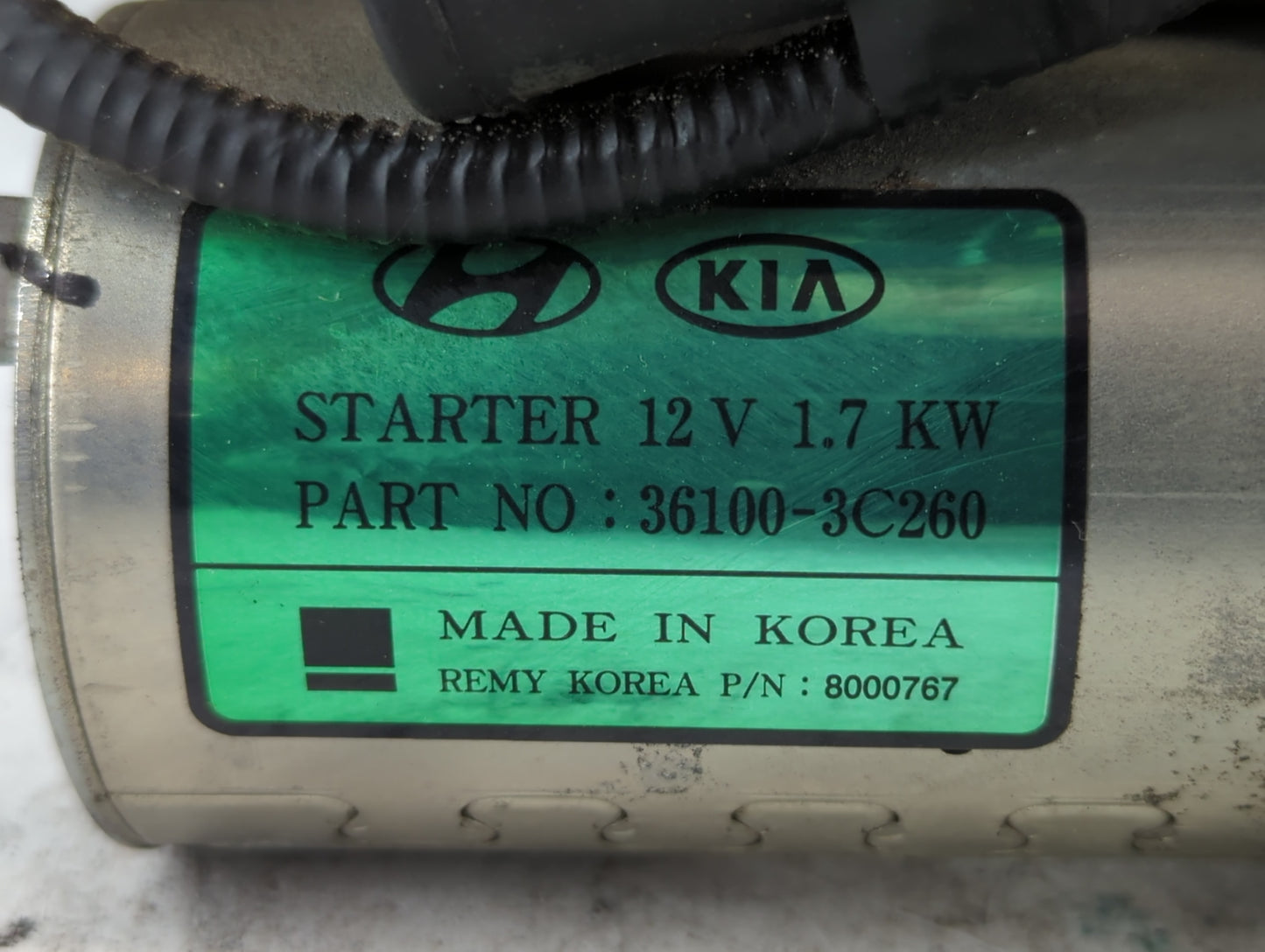 2017 Kia Cadenza Car Starter Motor Solenoid OEM P/N:36100-3C260 Fits OEM Used Auto Parts - Oemusedautoparts1.com