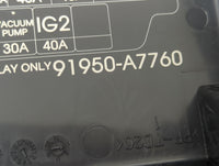 2017-2018 Kia Forte Fusebox Fuse Box Panel Relay Module P/N:91950-A7760 Fits Fits 2017 2018 OEM Used Auto Parts - Oemusedaut