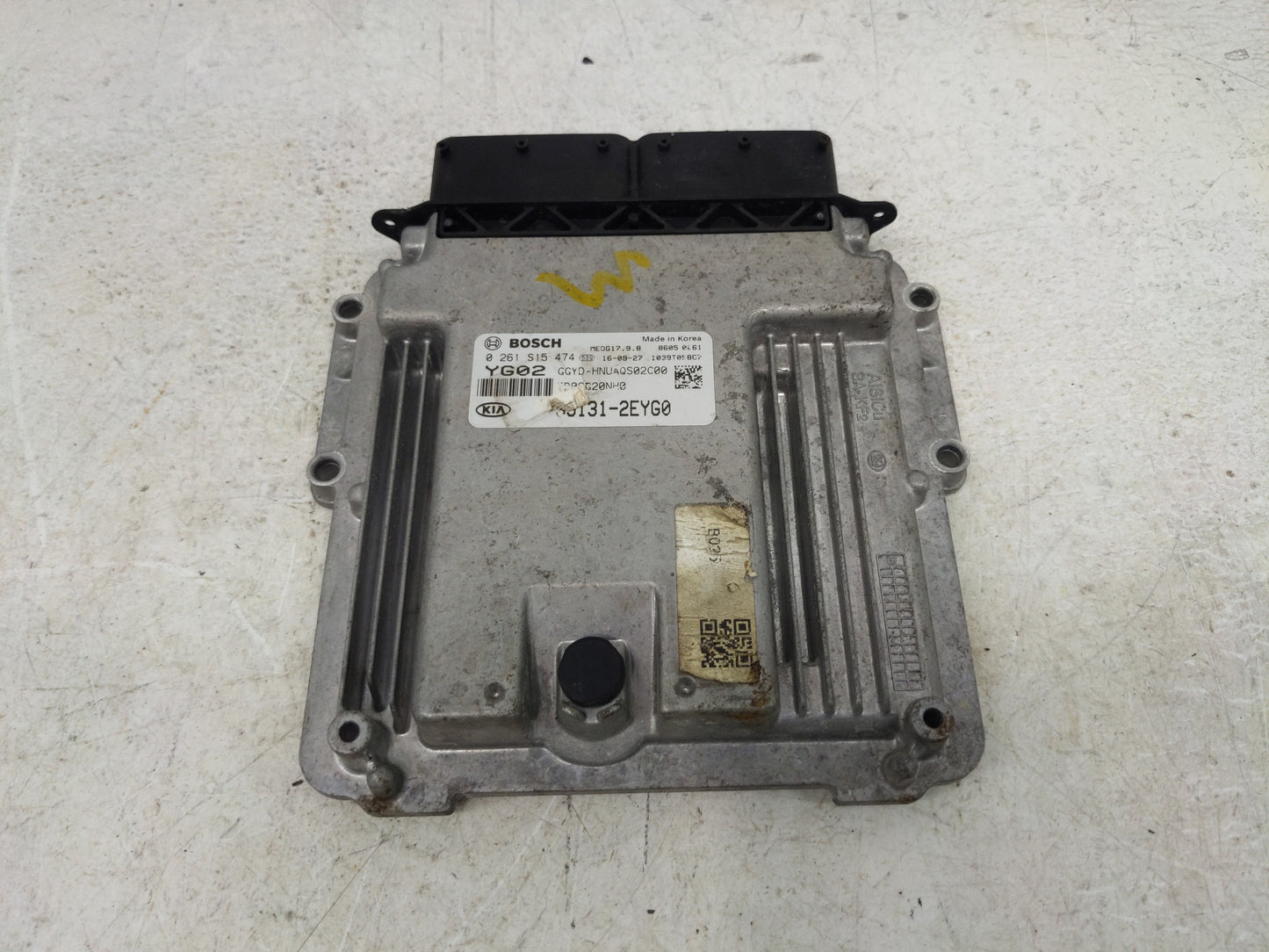 2017-2018 Kia Forte PCM Engine Control Computer ECU ECM PCU OEM P/N:39131-2EYG0, 0 261 S15 474 Fits Fits 2017 2018 OEM Used 