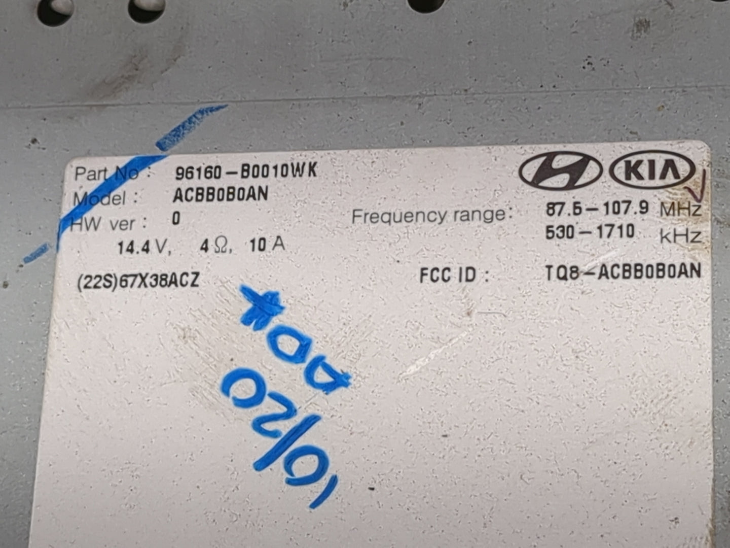 2017-2018 Kia Forte Radio AM FM Cd Player Receiver Replacement P/N:96160-B0010WK ACBB0B0AN, TQ8-ACBB0B0AN Fits Fits 2017 201