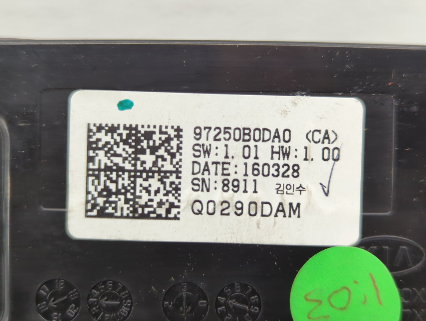 2017-2018 Kia Forte Climate Control Module Temperature AC/Heater Replacement P/N:97250B0DA0 Fits Fits 2017 2018 OEM Used Aut
