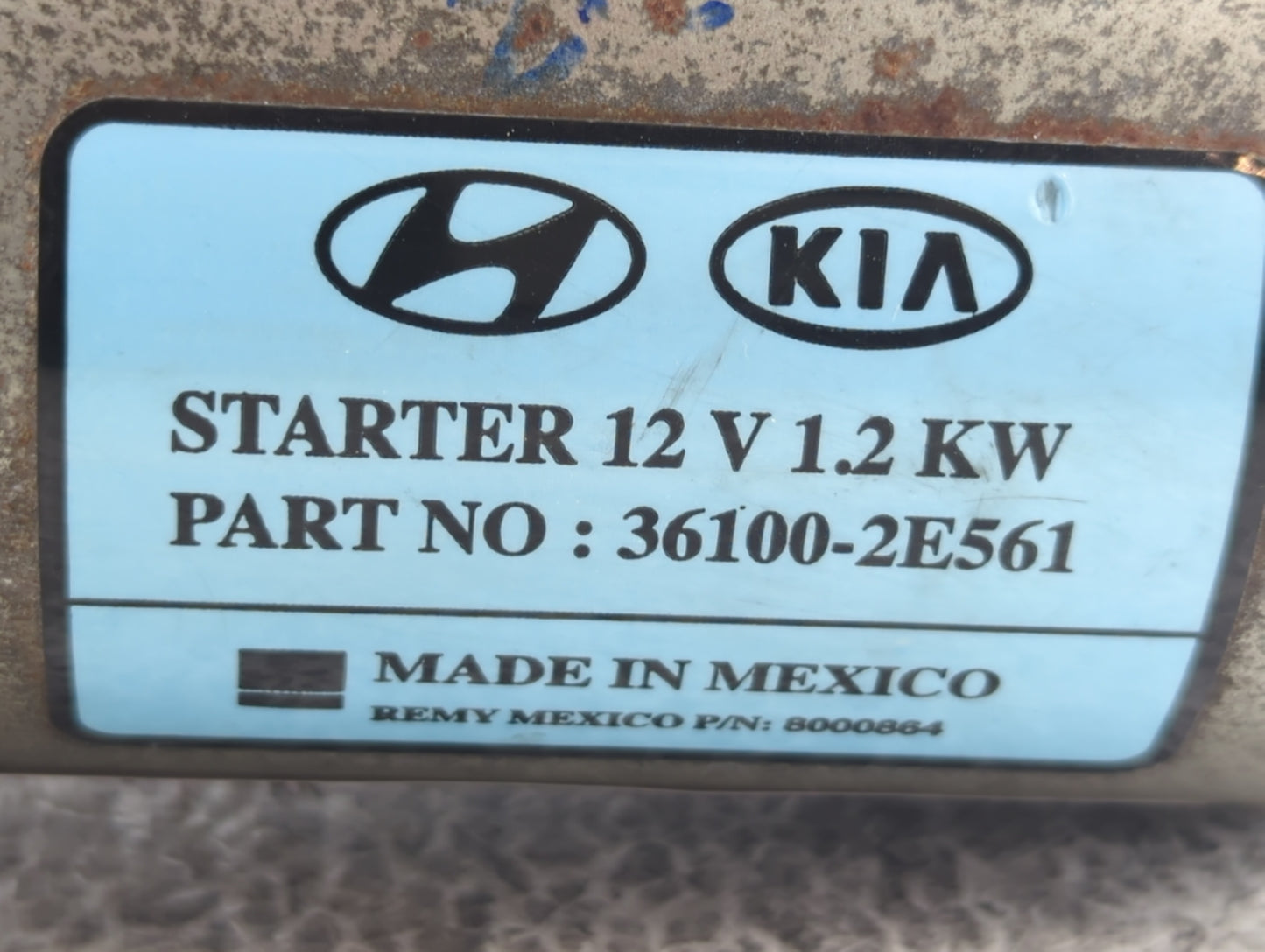 2017-2022 Kia Forte Car Starter Motor Solenoid OEM P/N:36100-2E561 Fits Fits 2017 2018 2019 2020 2021 2022 OEM Used Auto Par
