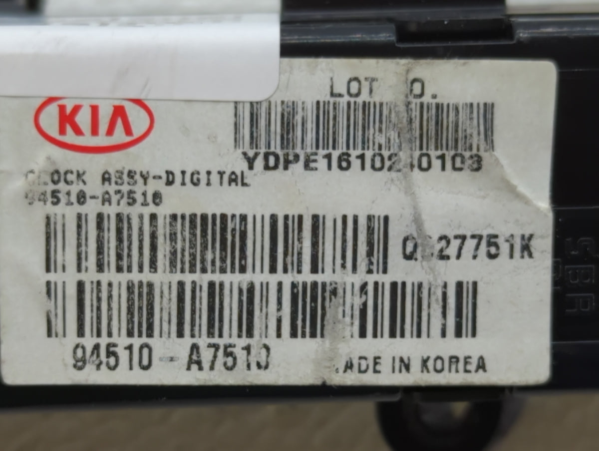 2017 Kia Forte CLOCK - Oemusedautoparts1.com