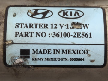 2017-2022 Kia Forte Car Starter Motor Solenoid OEM P/N:36100-2E561 Fits Fits 2017 2018 2019 2020 2021 2022 OEM Used Auto Parts