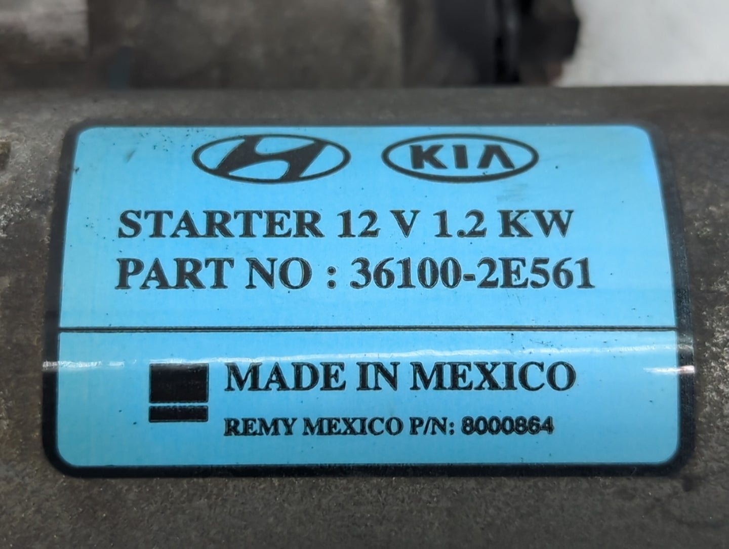 2017-2022 Kia Forte Car Starter Motor Solenoid OEM P/N:36100-2E561 Fits Fits 2017 2018 2019 2020 2021 2022 OEM Used Auto Par