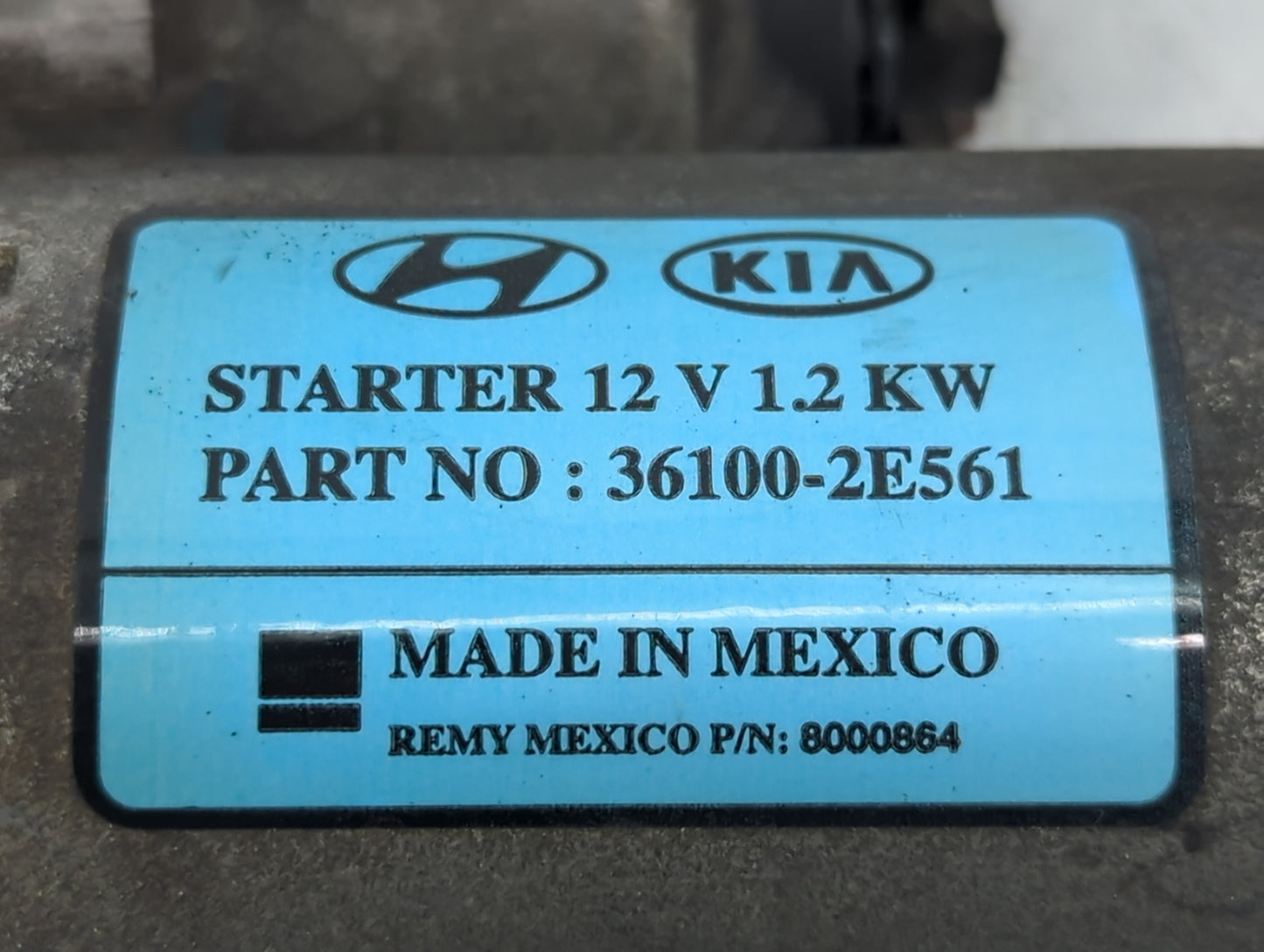 2017-2022 Kia Forte Car Starter Motor Solenoid OEM P/N:36100-2E561 Fits Fits 2017 2018 2019 2020 2021 2022 OEM Used Auto Par