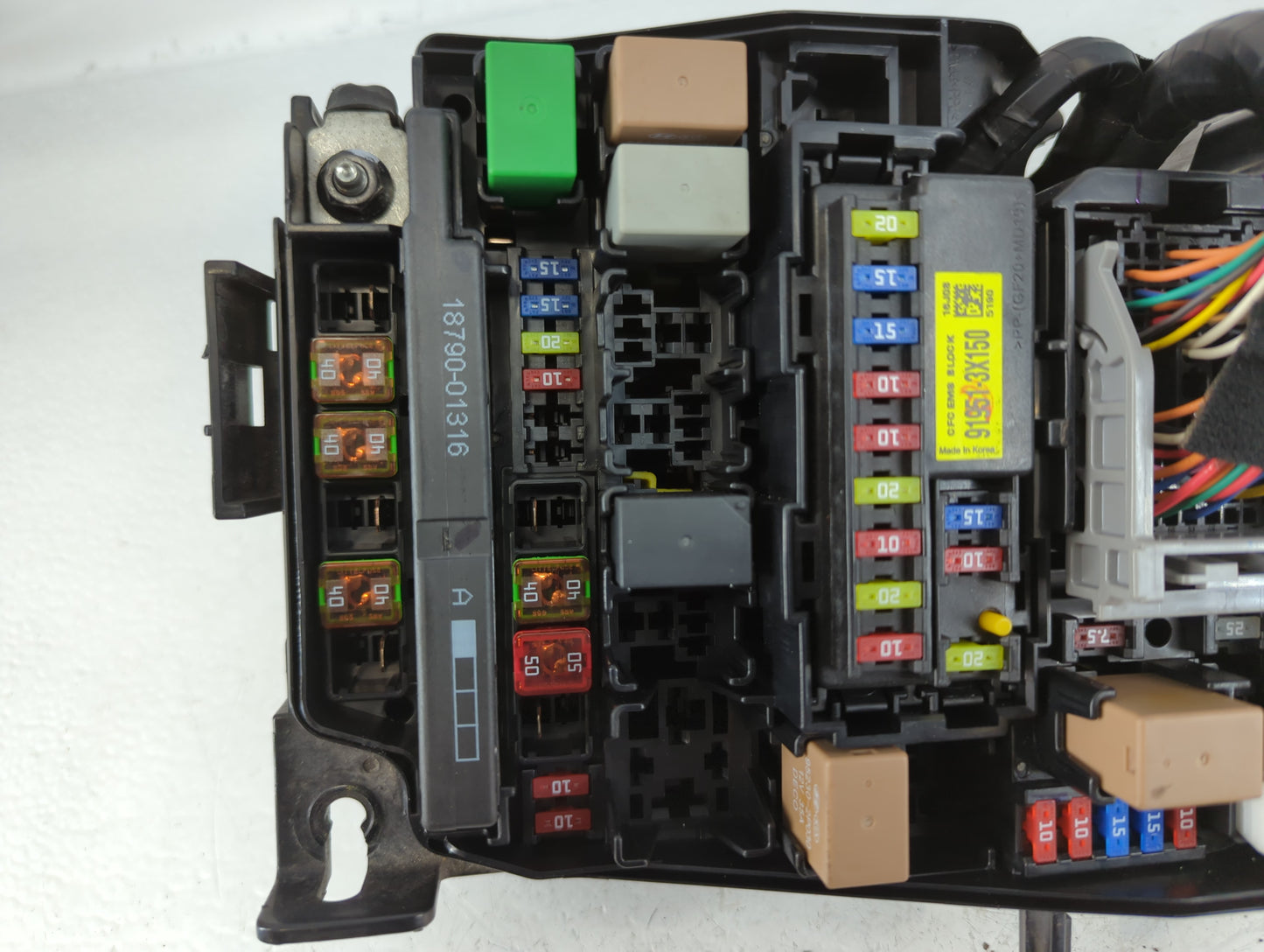 2017-2018 Kia Forte Fusebox Fuse Box Panel Relay Module P/N:P077S400 91218 B0400 Fits Fits 2017 2018 OEM Used Auto Parts - O