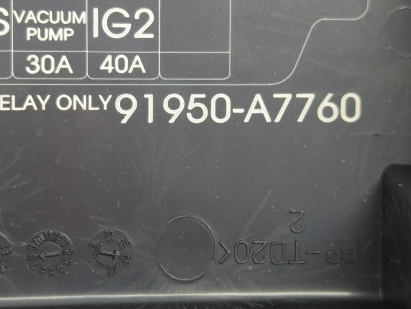 2017-2018 Kia Forte Fusebox Fuse Box Panel Relay Module P/N:91950-A7760 Fits Fits 2017 2018 OEM Used Auto Parts - Oemusedaut
