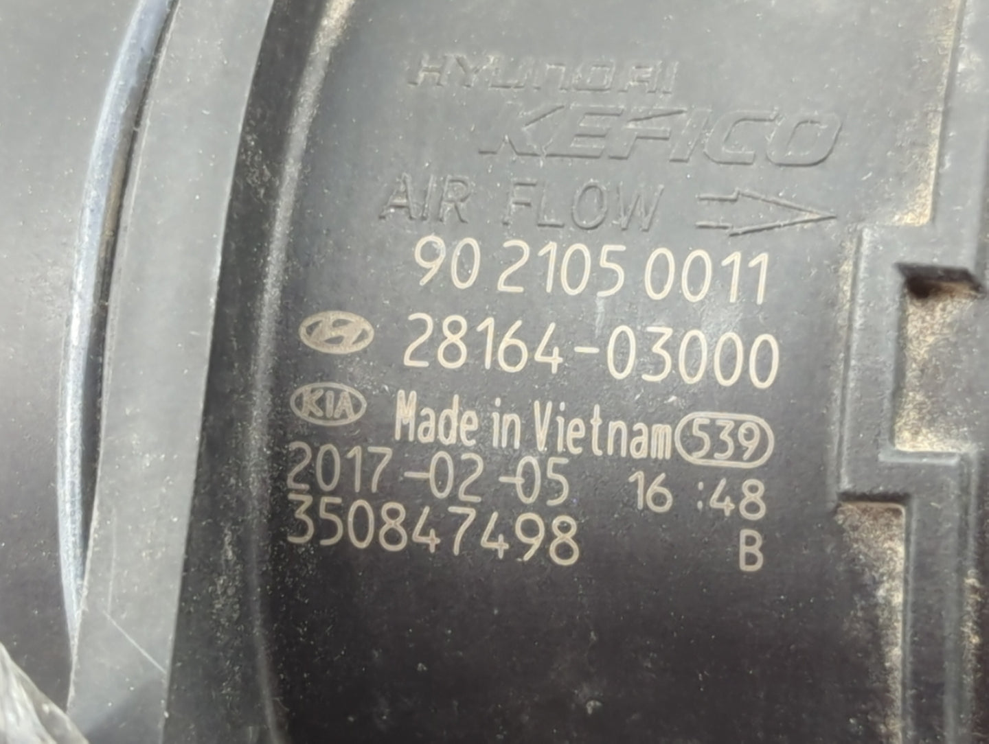 2017-2020 Kia Niro Mass Air Flow Meter Maf 1463561 - Oemusedautoparts1.com