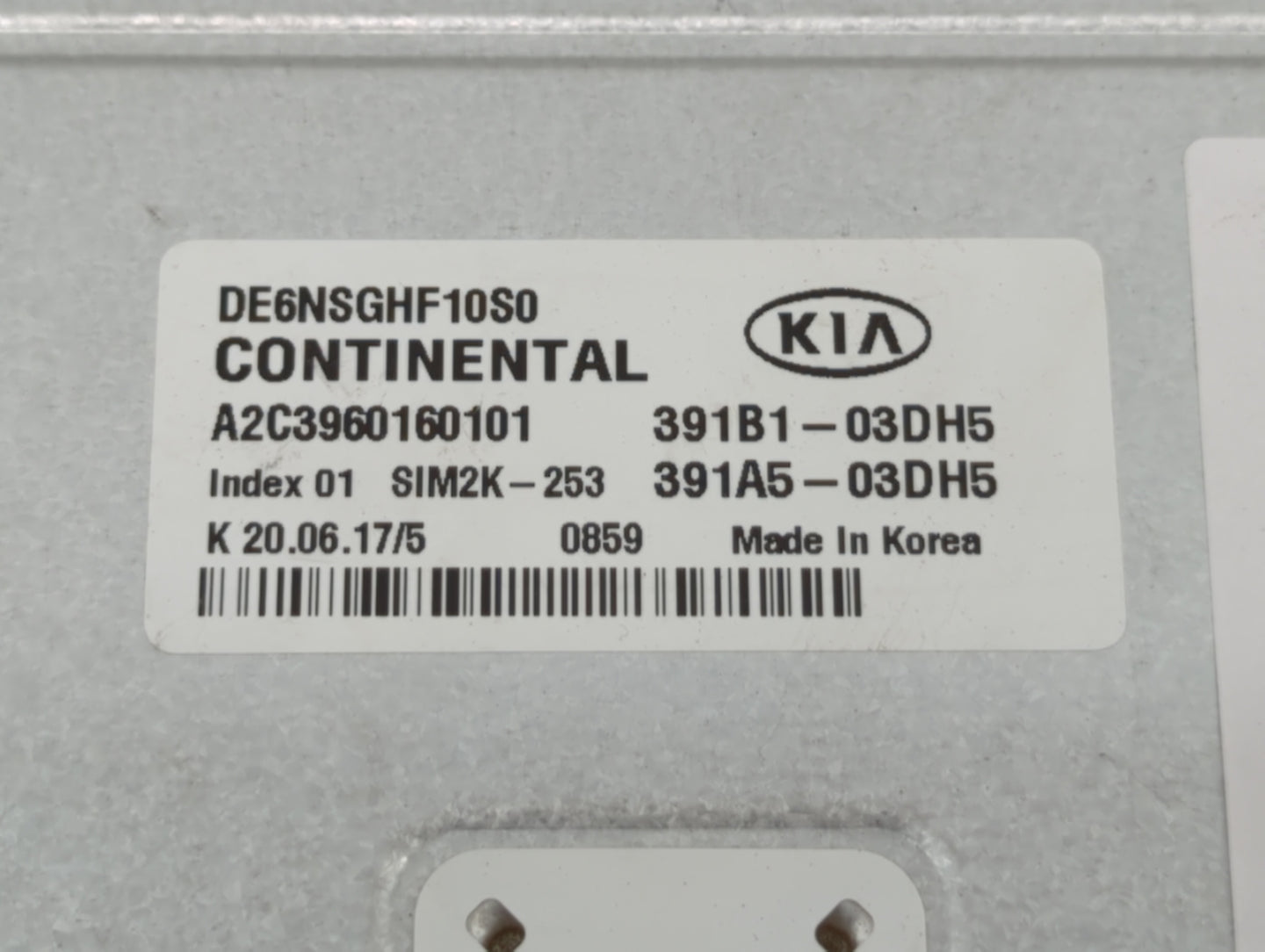 2017 Kia Niro PCM Engine Control Computer ECU ECM PCU OEM P/N:391B1-03DH5 391A5-03DH5, 95441-2BBF2 Fits OEM Used Auto Parts 