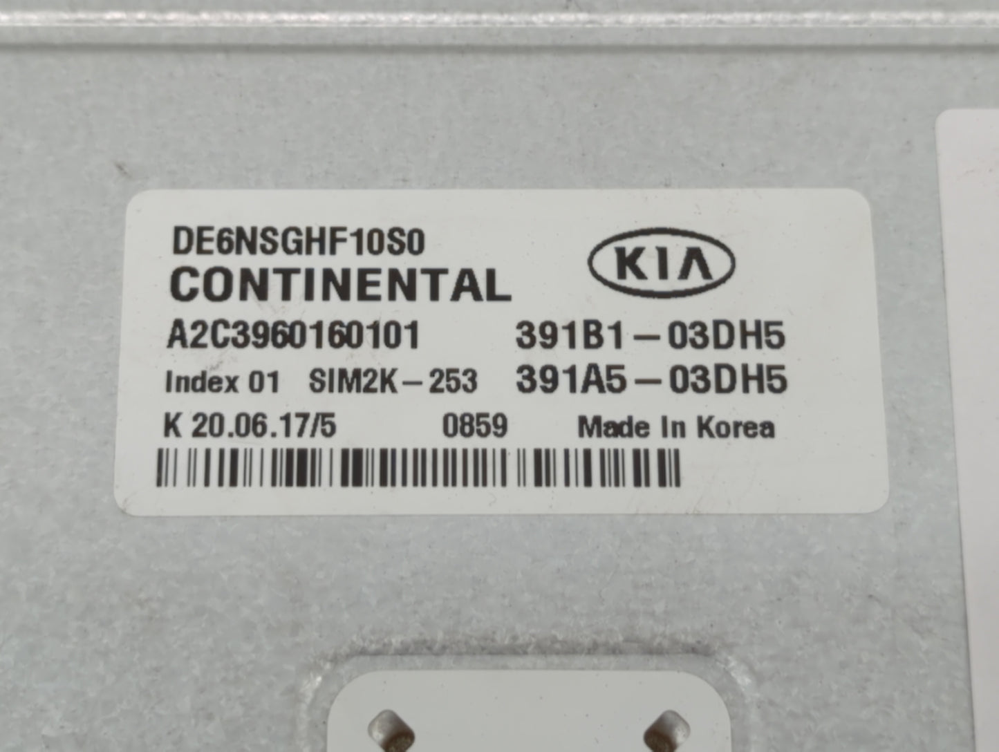 2017 Kia Niro PCM Engine Control Computer ECU ECM PCU OEM P/N:391B1-03DH5 391A5-03DH5, 95441-2BBF2 Fits OEM Used Auto Parts 