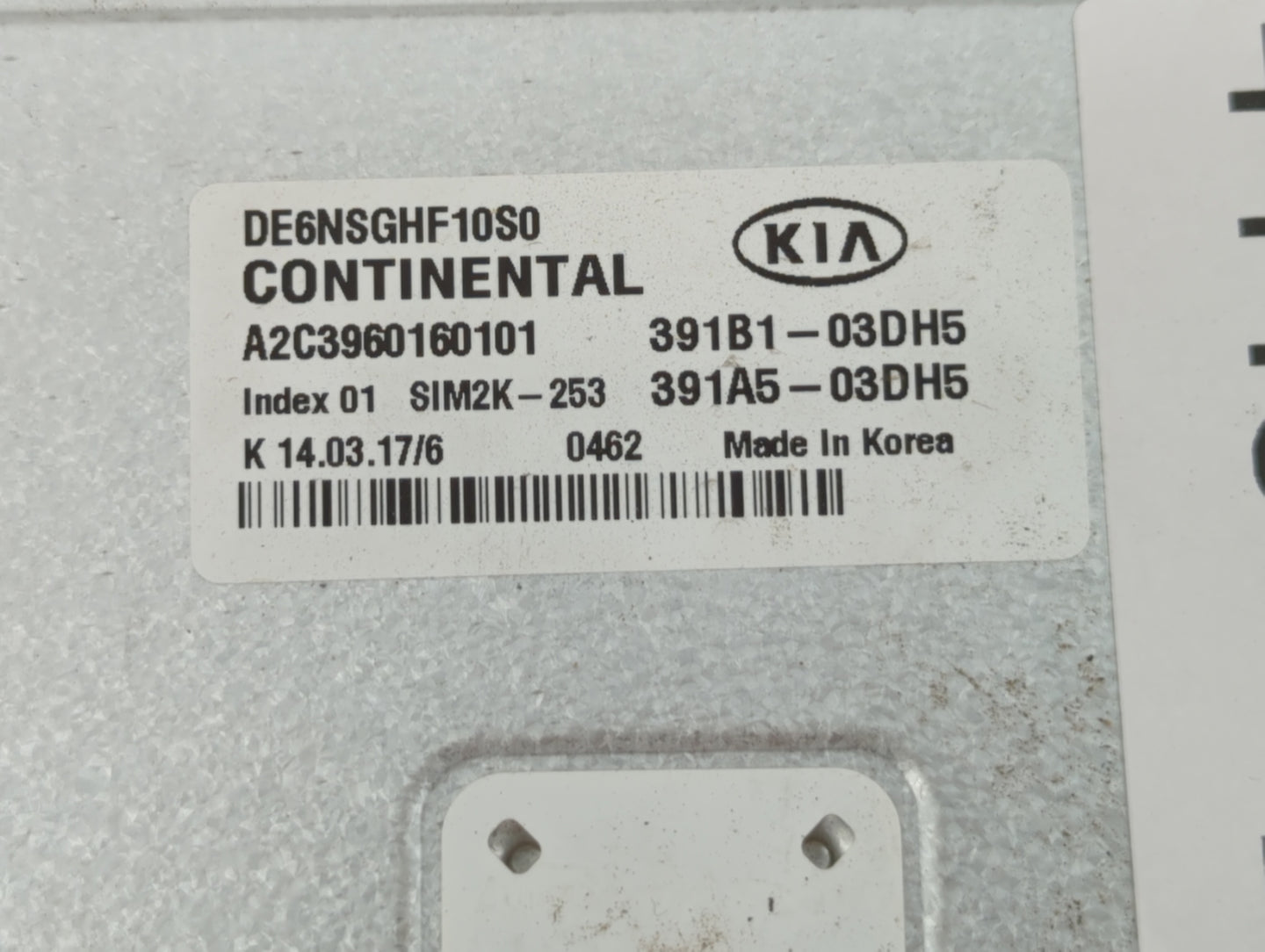 2017 Kia Niro PCM Engine Control Computer ECU ECM PCU OEM P/N:391A5-03DH5 391B1-03DH5 Fits OEM Used Auto Parts - Oemusedauto