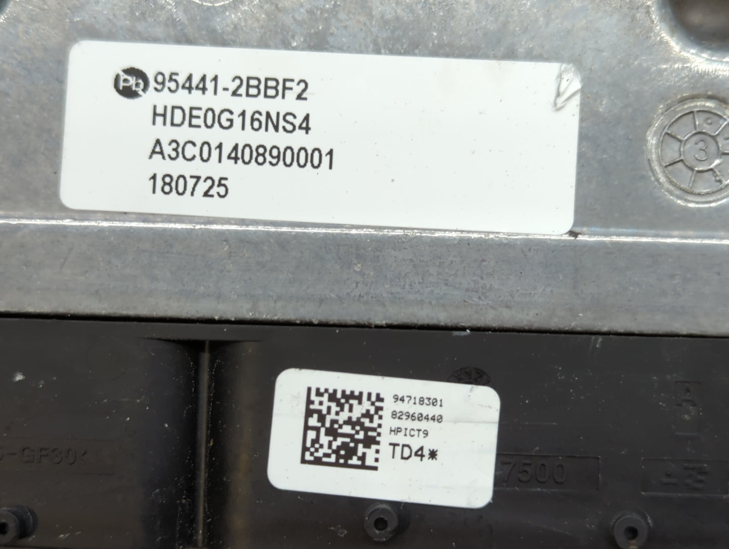 2017 Kia Niro PCM Engine Control Computer ECU ECM PCU OEM P/N:95441-2BBF2 Fits OEM Used Auto Parts - Oemusedautoparts1.com