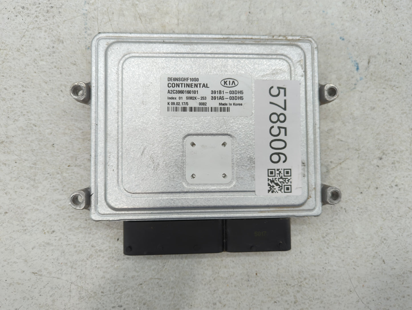 2017 Kia Niro PCM Engine Control Computer ECU ECM PCU OEM P/N:391B1-03DH5 95441-2BBF2 Fits OEM Used Auto Parts - Oemusedauto