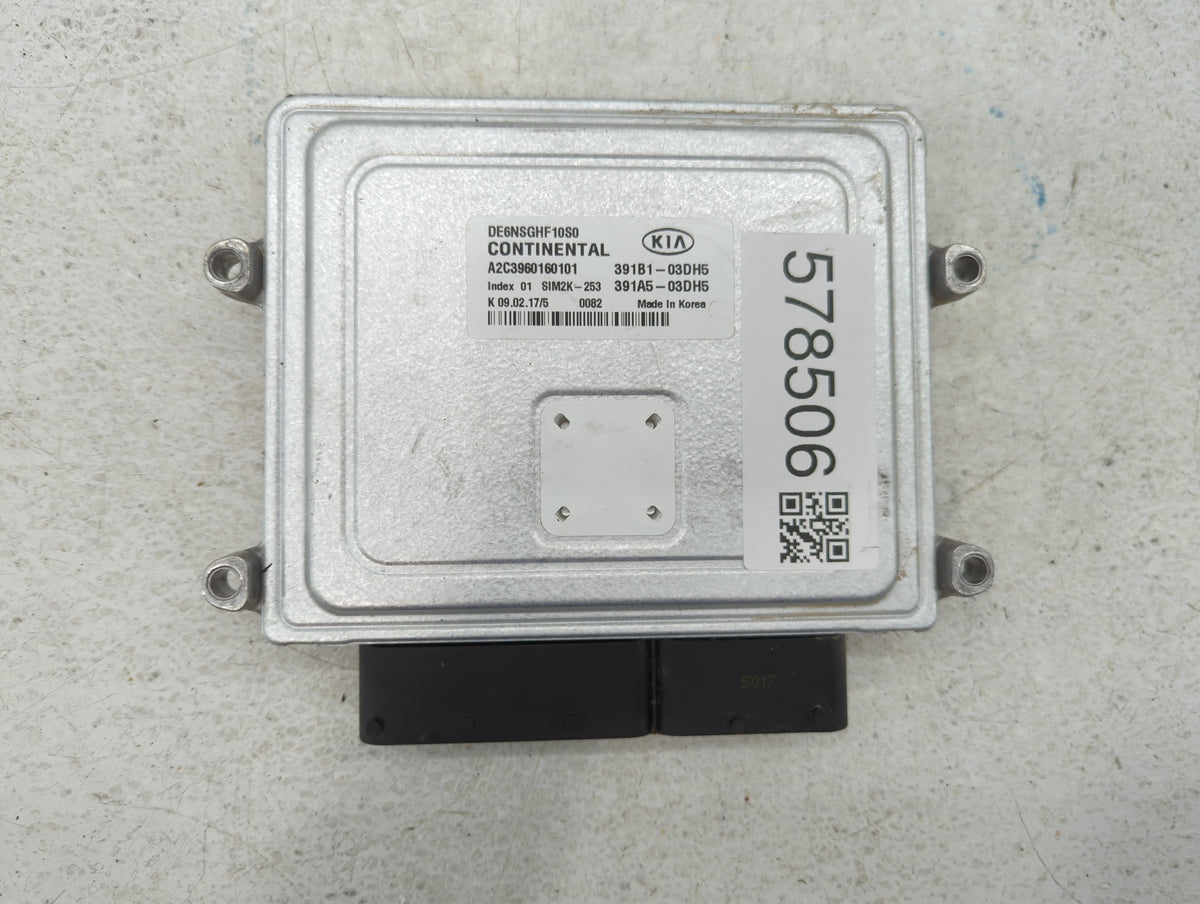 2017 Kia Niro PCM Engine Control Computer ECU ECM PCU OEM P/N:391B1-03DH5 95441-2BBF2 OEM Used Auto Parts - Oemusedautoparts
