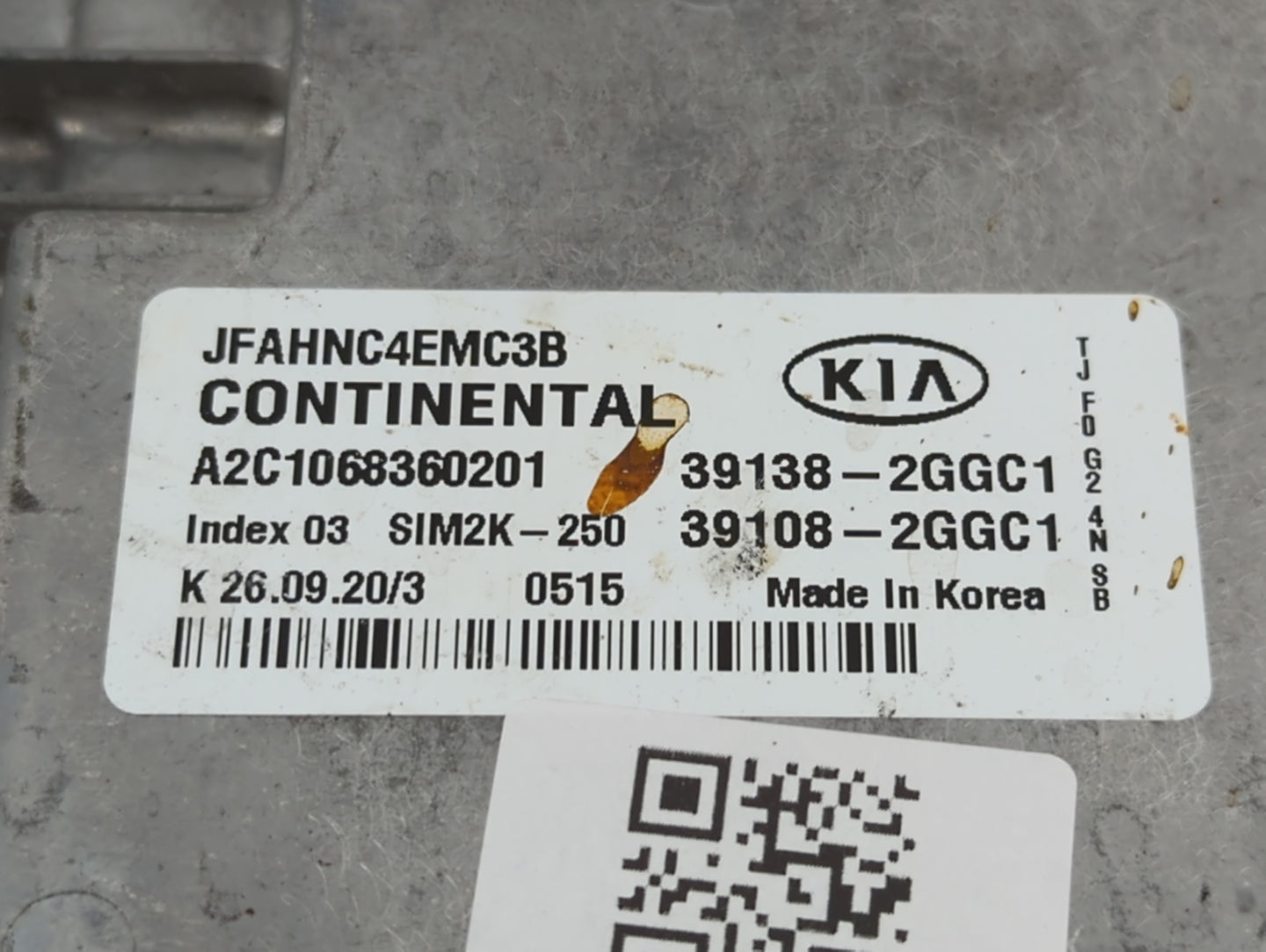 2016-2018 Kia Optima PCM Engine Control Computer ECU ECM PCU OEM P/N:39108-2GGC1 39138-2GGC1 Fits Fits 2016 2017 2018 OEM Us