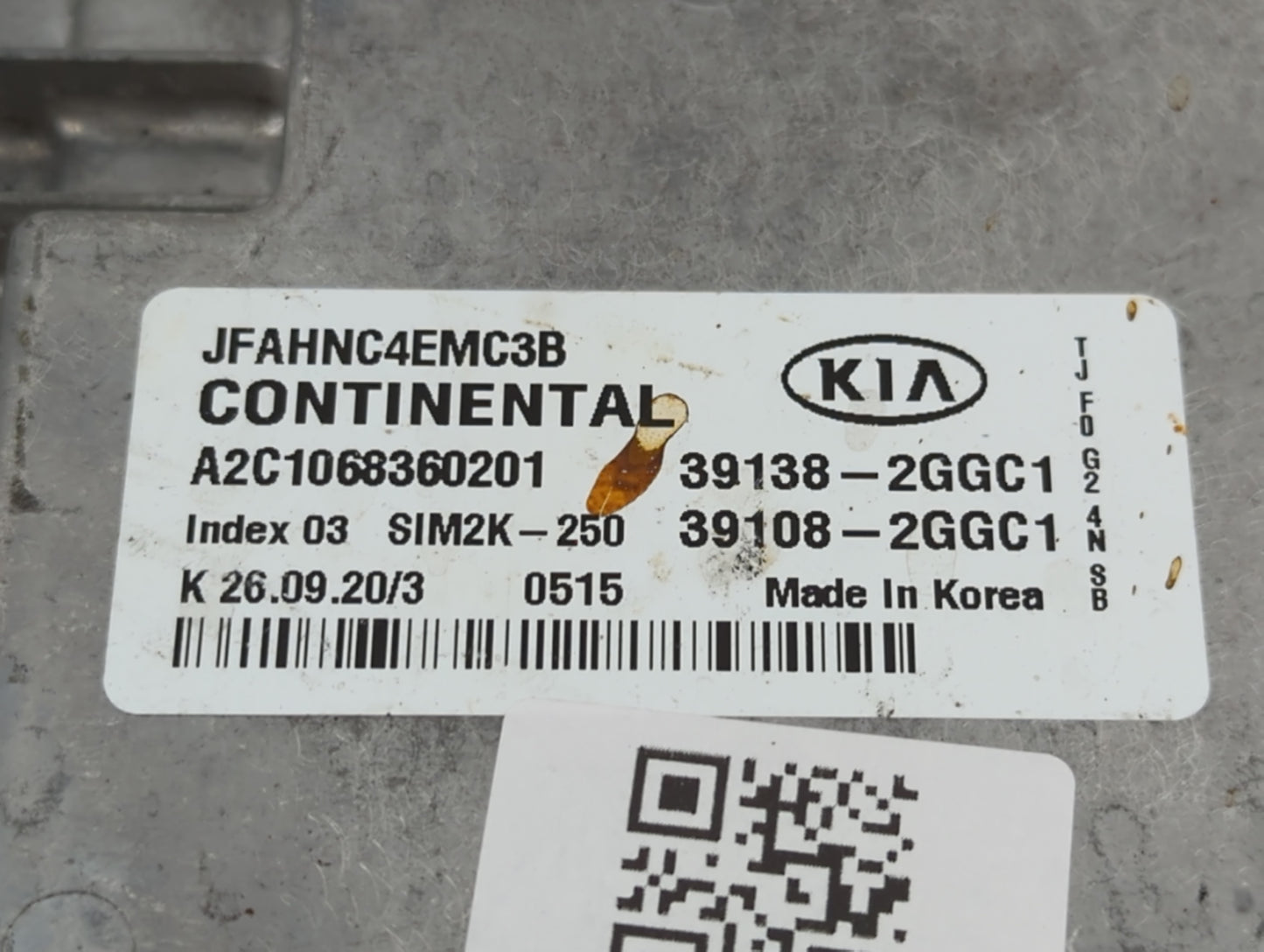 2016-2018 Kia Optima PCM Engine Control Computer ECU ECM PCU OEM P/N:39108-2GGC1 39138-2GGC1 Fits Fits 2016 2017 2018 OEM Us