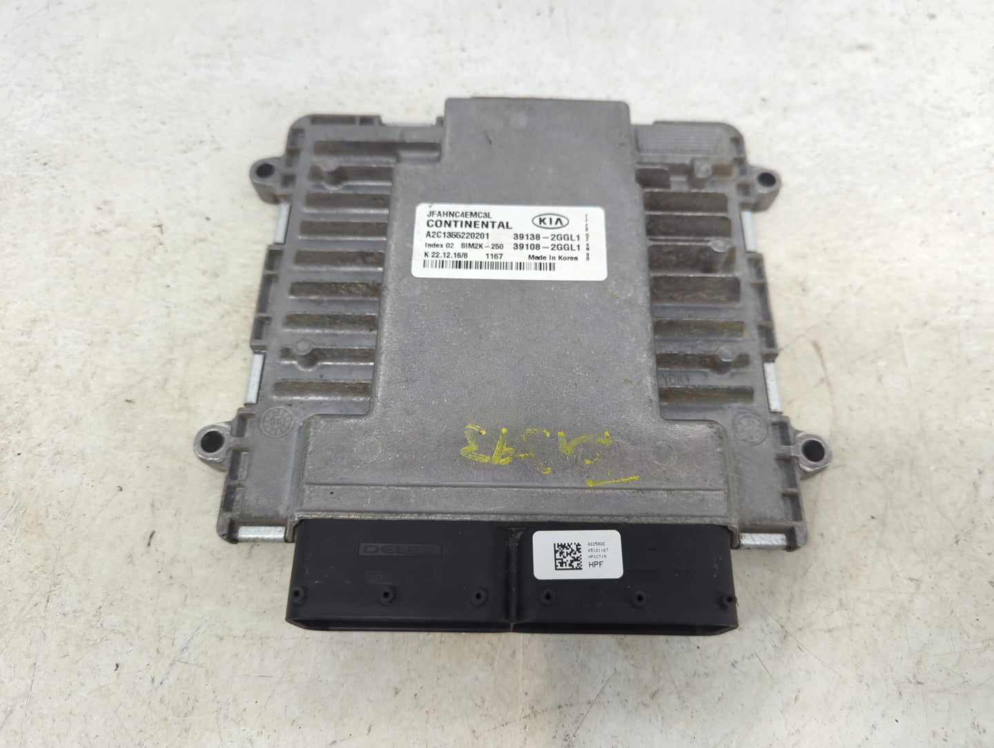 2017 Kia Optima PCM Engine Control Computer ECU ECM PCU OEM P/N:39138-2GGL1 39108-2GGL1, A2C1355220201, JFAHNC4EMC3L Fits OE
