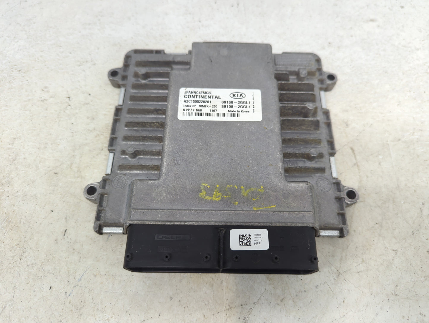 2017 Kia Optima PCM Engine Control Computer ECU ECM PCU OEM P/N:39138-2GGL1 39108-2GGL1, A2C1355220201, JFAHNC4EMC3L Fits OE