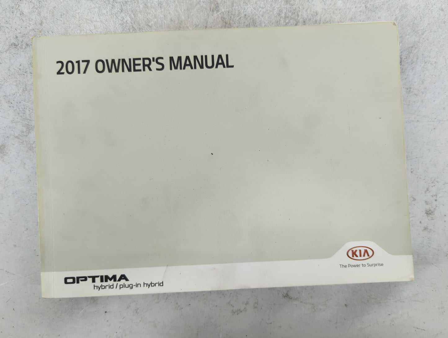 2017 Kia Optima Owners Manual Book Guide P/N:HA8O-EU6NB OEM Used Auto Parts - Oemusedautoparts1.com