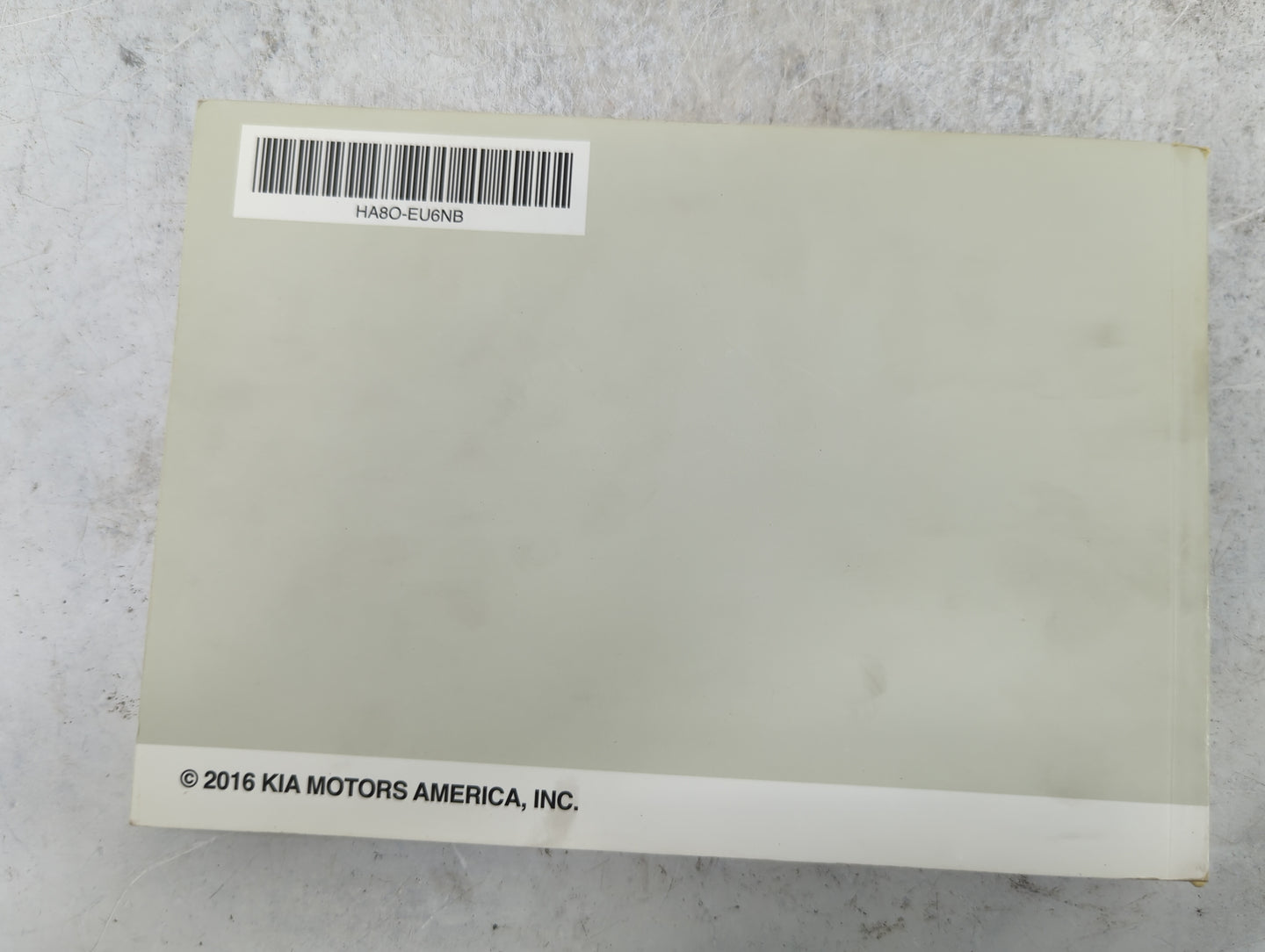 2017 Kia Optima Owners Manual Book Guide P/N:HA8O-EU6NB OEM Used Auto Parts - Oemusedautoparts1.com