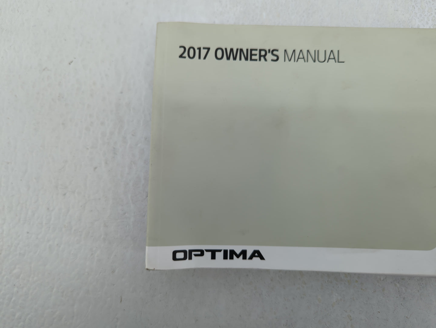 2017 Kia Optima Owners Manual Book Guide OEM Used Auto Parts - Oemusedautoparts1.com