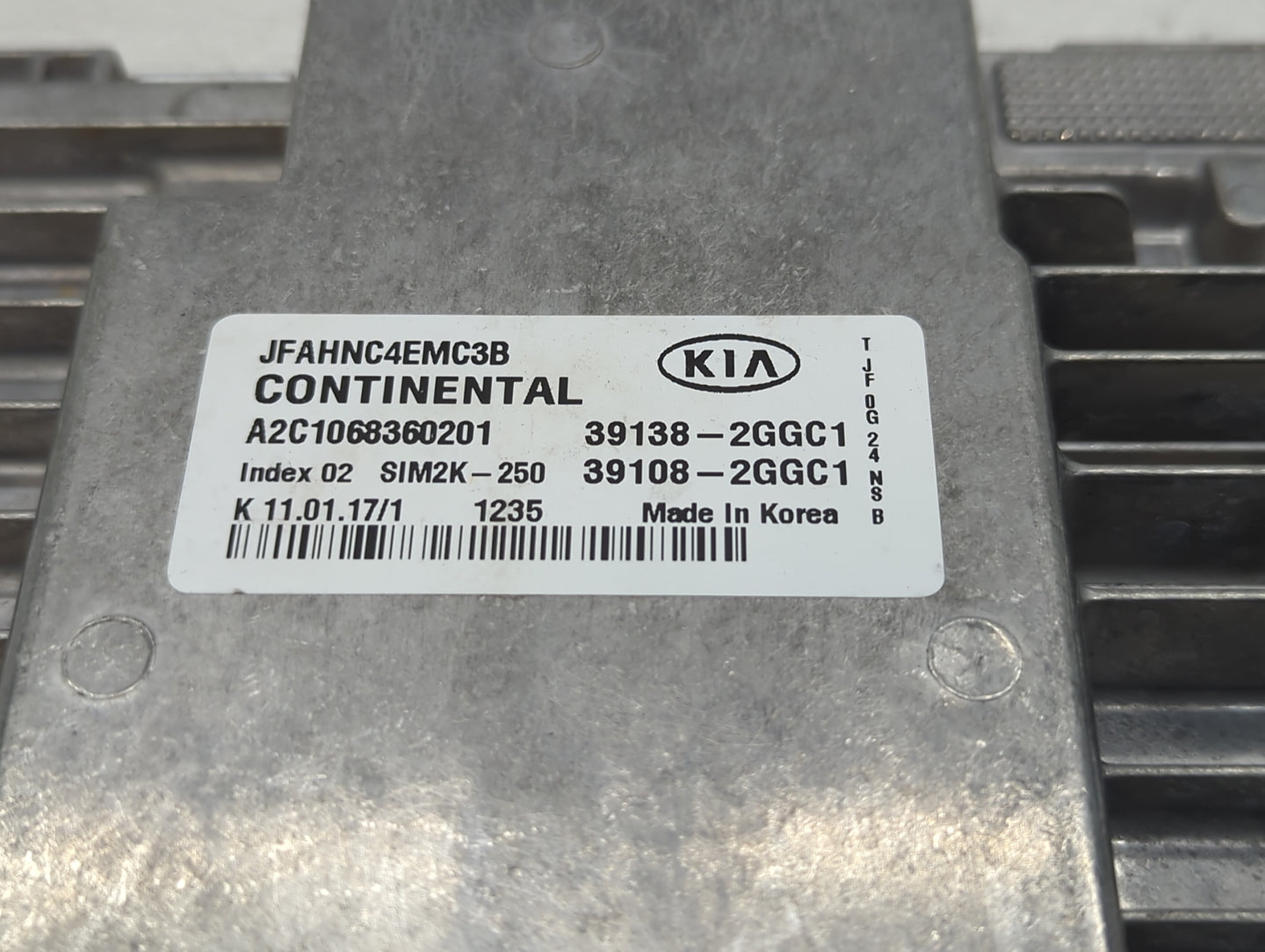 2016-2018 Kia Optima PCM Engine Control Computer ECU ECM PCU OEM P/N:39108-2GGC2 39138-2GGC2, 39108-2GGC0 Fits Fits 2016 201