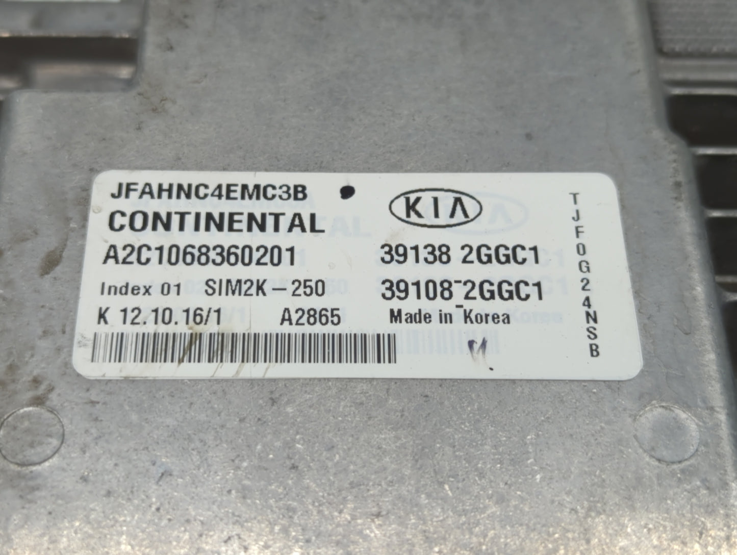 2016-2018 Kia Optima PCM Engine Control Computer ECU ECM PCU OEM P/N:39108-2GGC2 39138-2GGC2, 39108-2GGC0 Fits Fits 2016 201