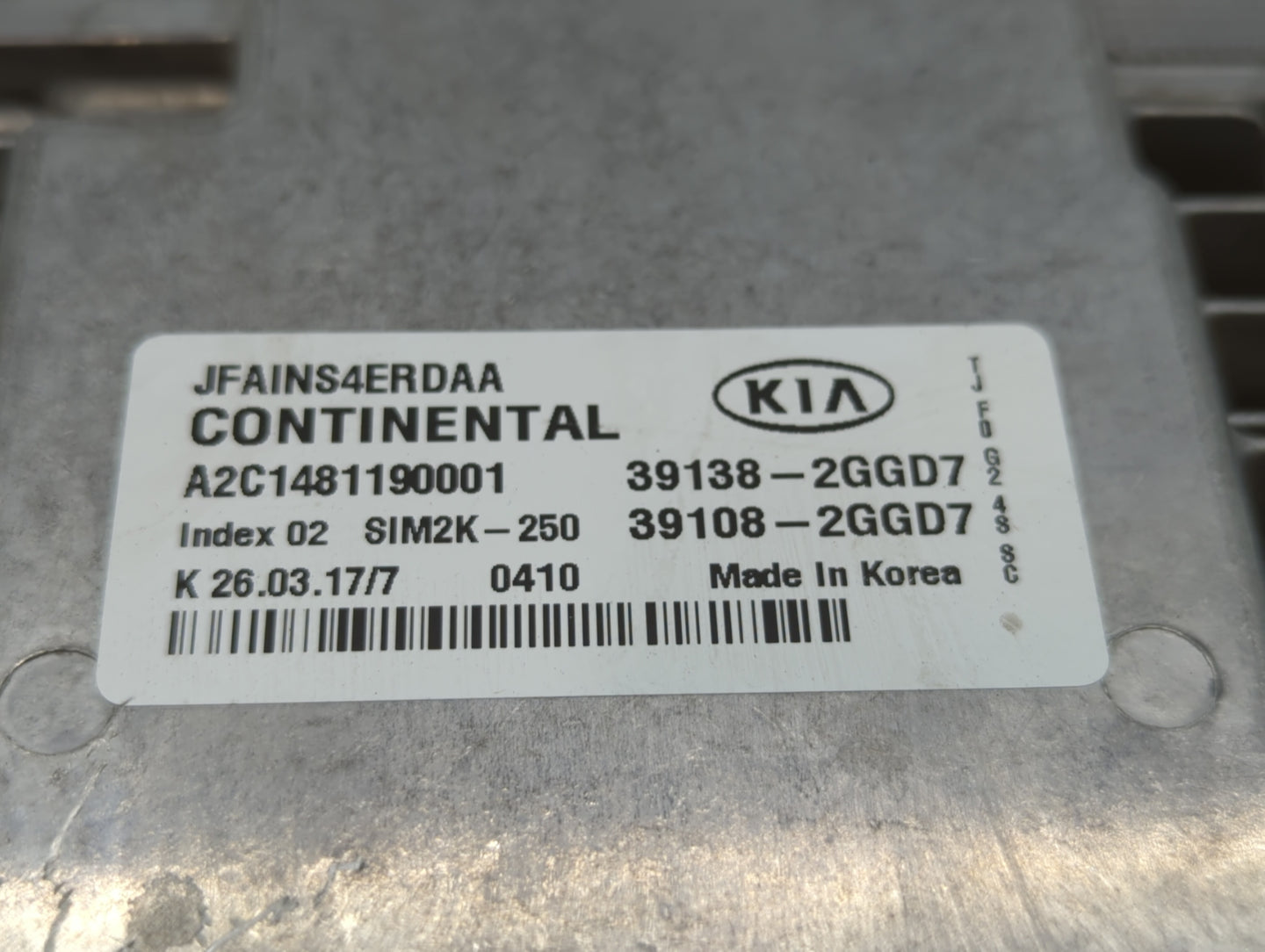 2016-2018 Kia Optima PCM Engine Control Computer ECU ECM PCU OEM P/N:39108-2GGD7 39138-2GGD7, 39108-2GGD5 Fits Fits 2016 201