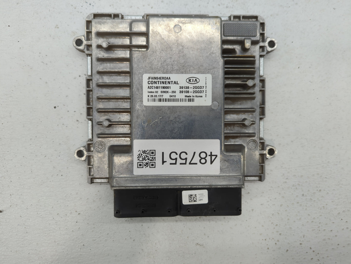 2016-2018 Kia Optima PCM Engine Control Computer ECU ECM PCU OEM P/N:39108-2GGD7 39138-2GGD7, 39108-2GGD5 Fits Fits 2016 201