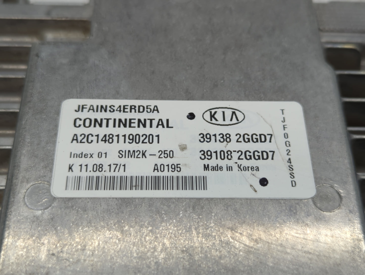 2016-2018 Kia Optima PCM Engine Control Computer ECU ECM PCU OEM P/N:39108-2GGD7 39138-2GGD7, 39108-2GGD5 Fits Fits 2016 201