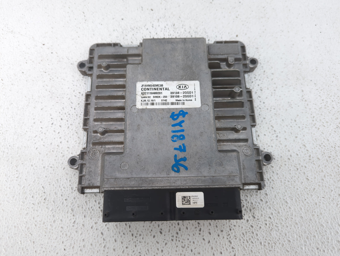 2016-2018 Kia Optima PCM Engine Control Computer ECU ECM PCU OEM P/N:39108-2GGD0 39108-2GGD2, 39138-2GGD2 Fits Fits 2016 201