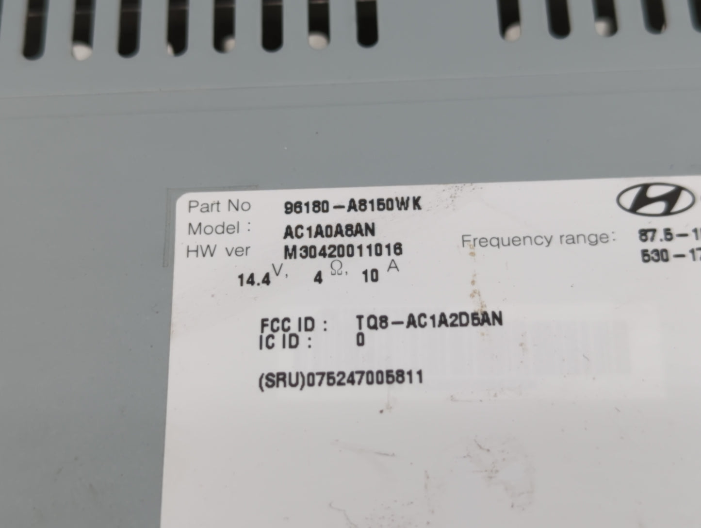 2017-2018 Kia Optima Am Fm Cd Player Radio Receiver - Oemusedautoparts1.com