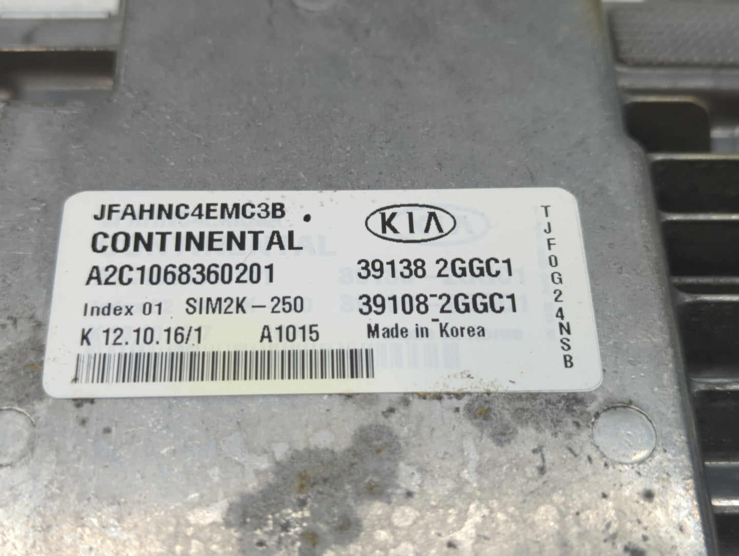 2016-2018 Kia Optima PCM Engine Control Computer ECU ECM PCU OEM P/N:39108-2GGC1 39138-2GGC1 Fits Fits 2016 2017 2018 OEM Us