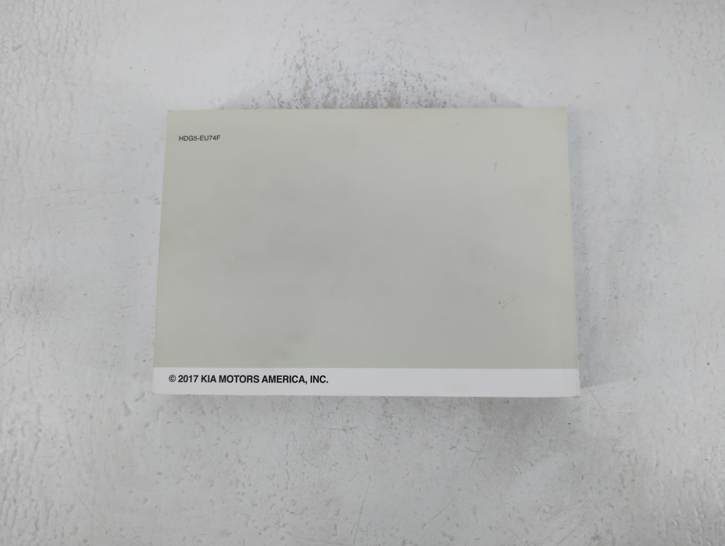 2017 Kia Optima Owners Manual Book Guide P/N:HDG5-EU74F OEM Used Auto Parts - Oemusedautoparts1.com