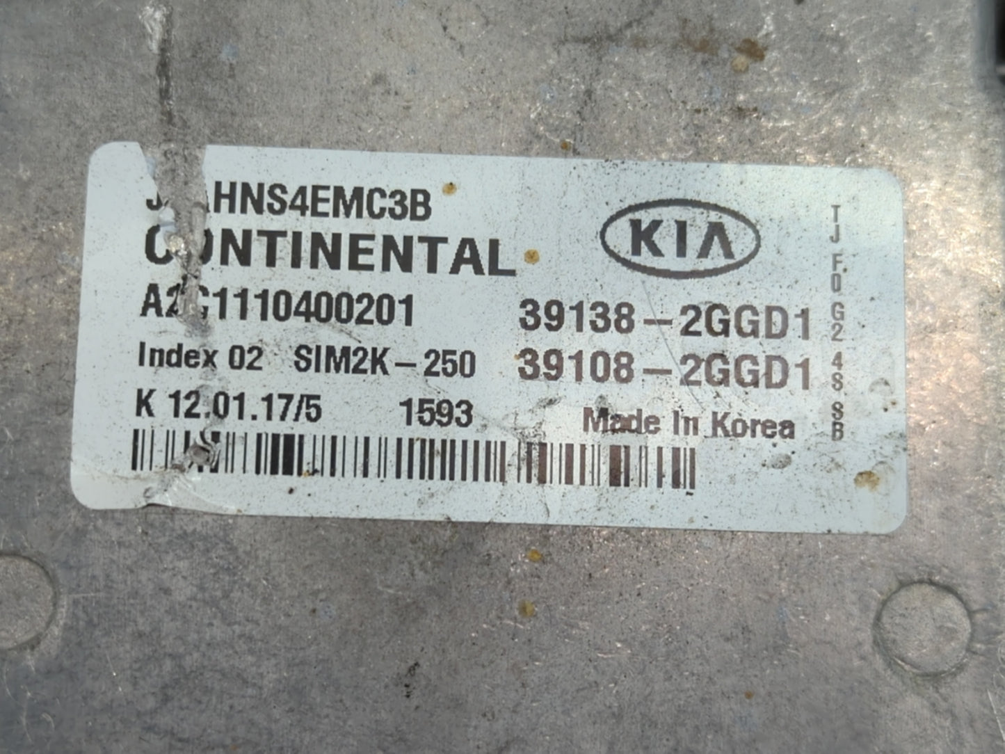 2016-2018 Kia Optima PCM Engine Control Computer ECU ECM PCU OEM P/N:39108-2GGD1 39138-2GGD1 Fits Fits 2016 2017 2018 OEM Us