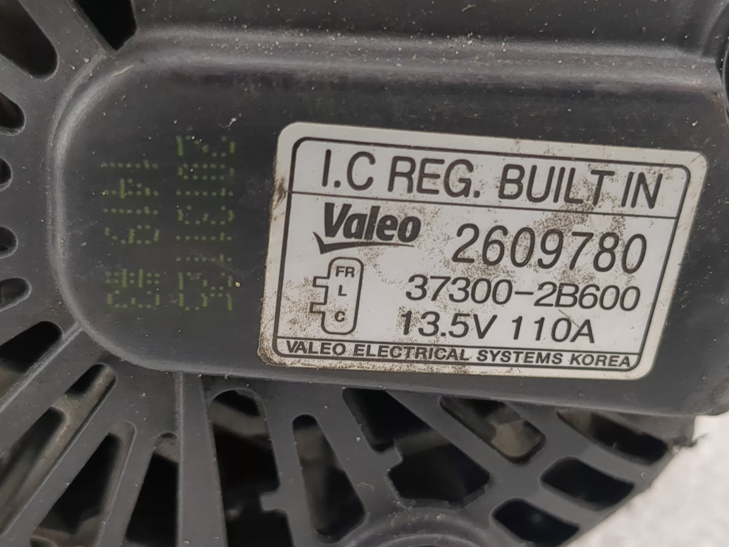 2016-2017 Kia Rio Alternator Replacement Generator Charging Assembly Engine OEM P/N:2609780 Fits Fits 2016 2017 OEM Used Aut