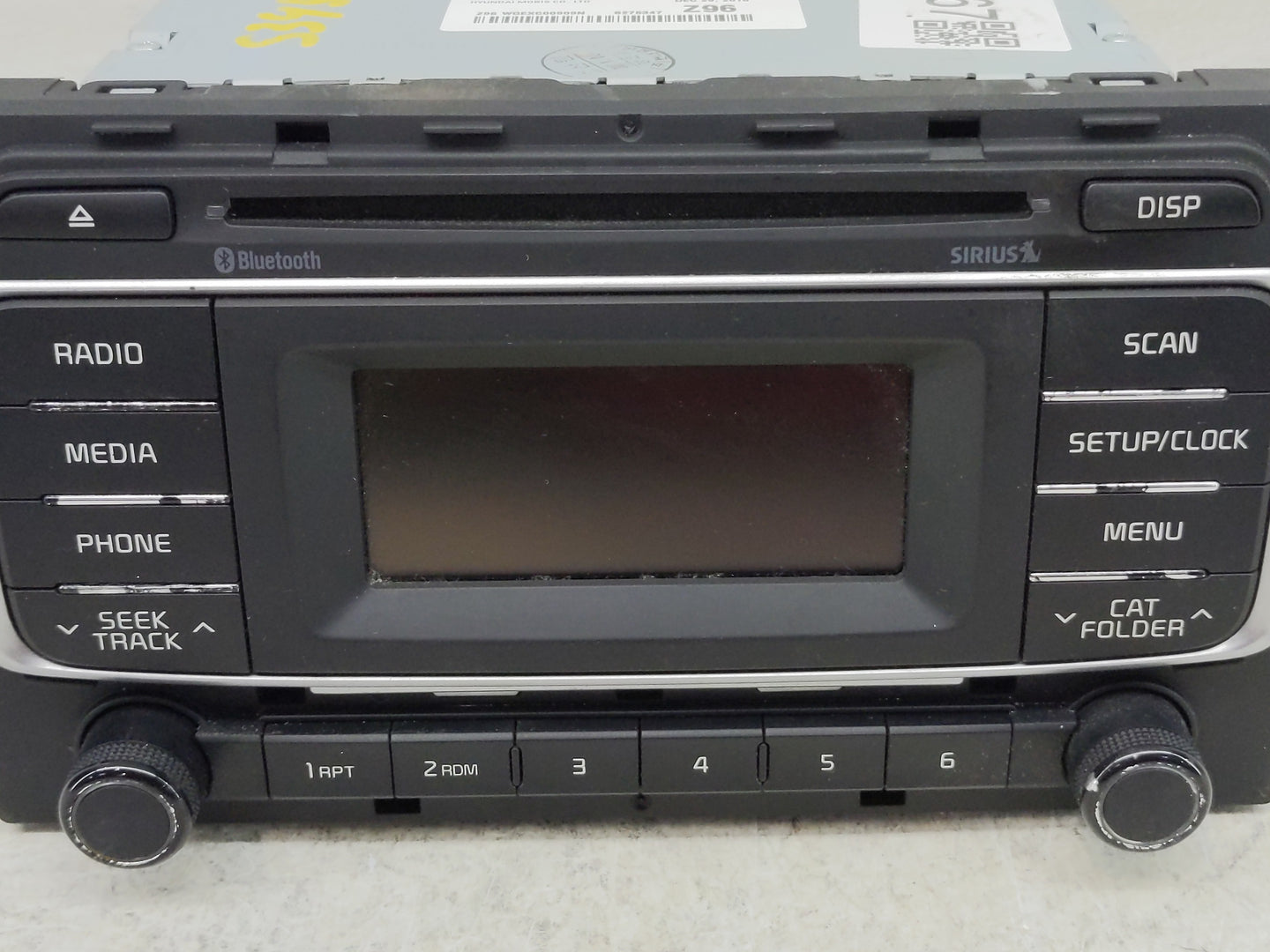 2016-2017 Kia Rio Radio AM FM Cd Player Receiver Replacement P/N:96170-1W960CA Fits Fits 2016 2017 OEM Used Auto Parts - Oem