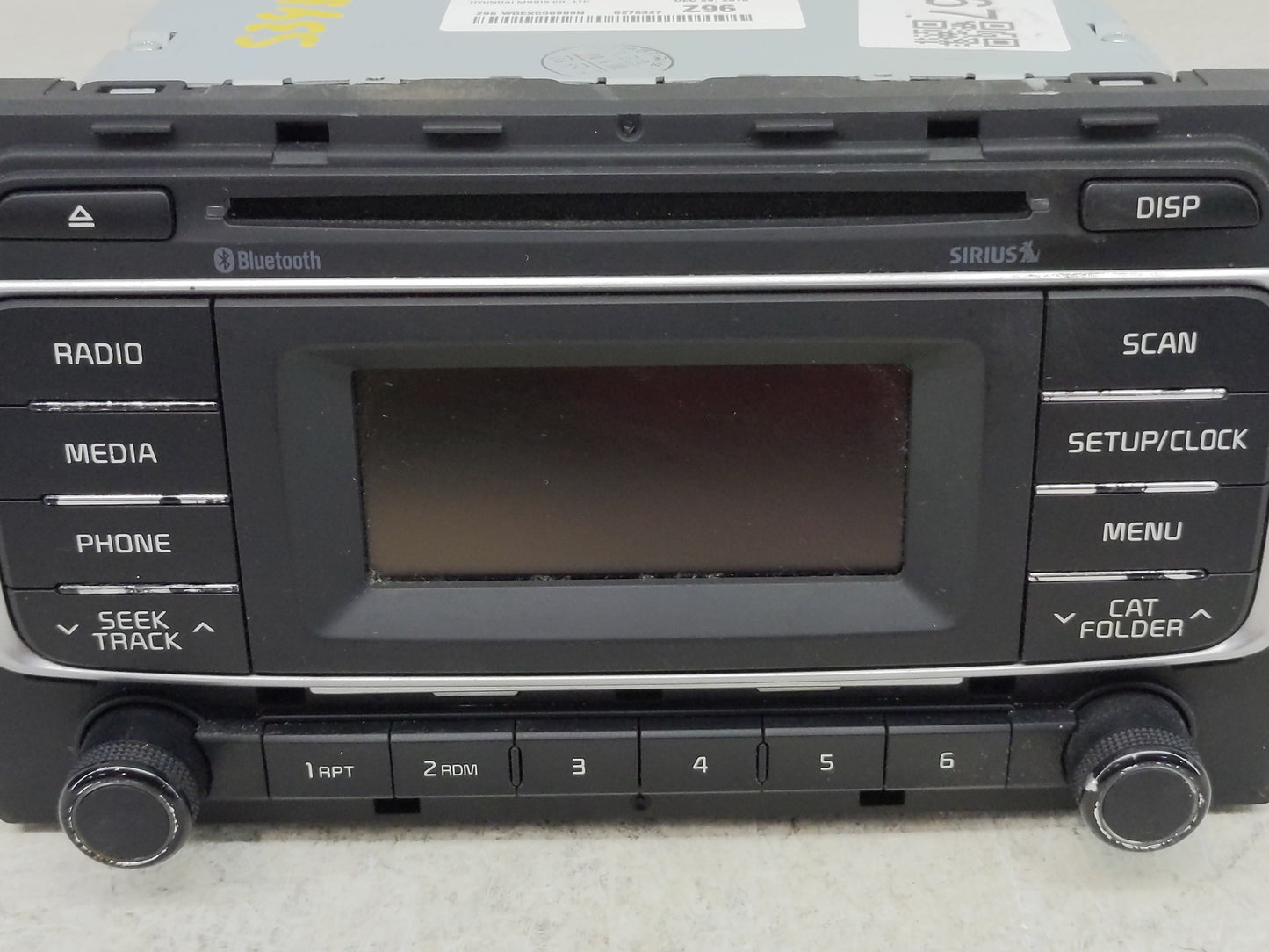 2016-2017 Kia Rio Radio AM FM Cd Player Receiver Replacement P/N:96170-1W960CA Fits Fits 2016 2017 OEM Used Auto Parts - Oem