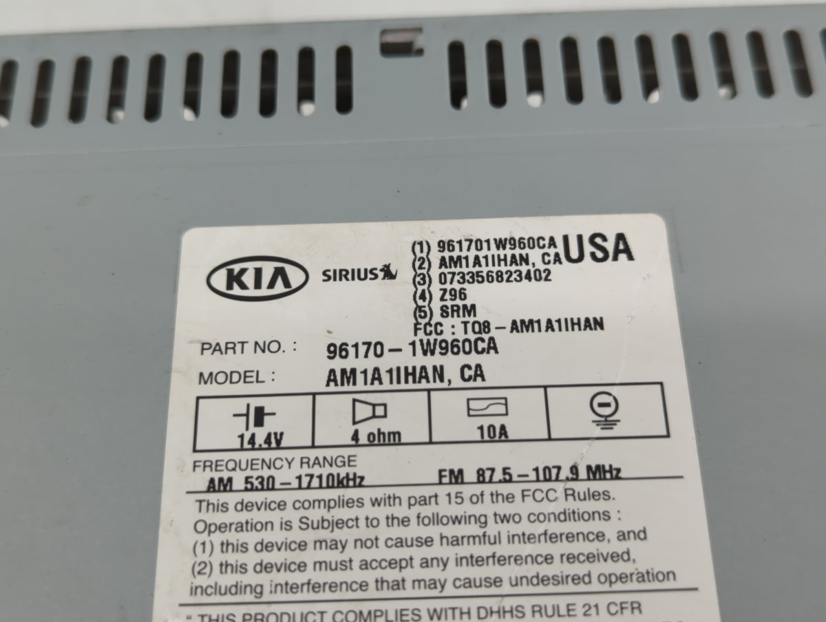 2016-2017 Kia Rio Am Fm Cd Player Radio Receiver 582614 - Oemusedautoparts1.com