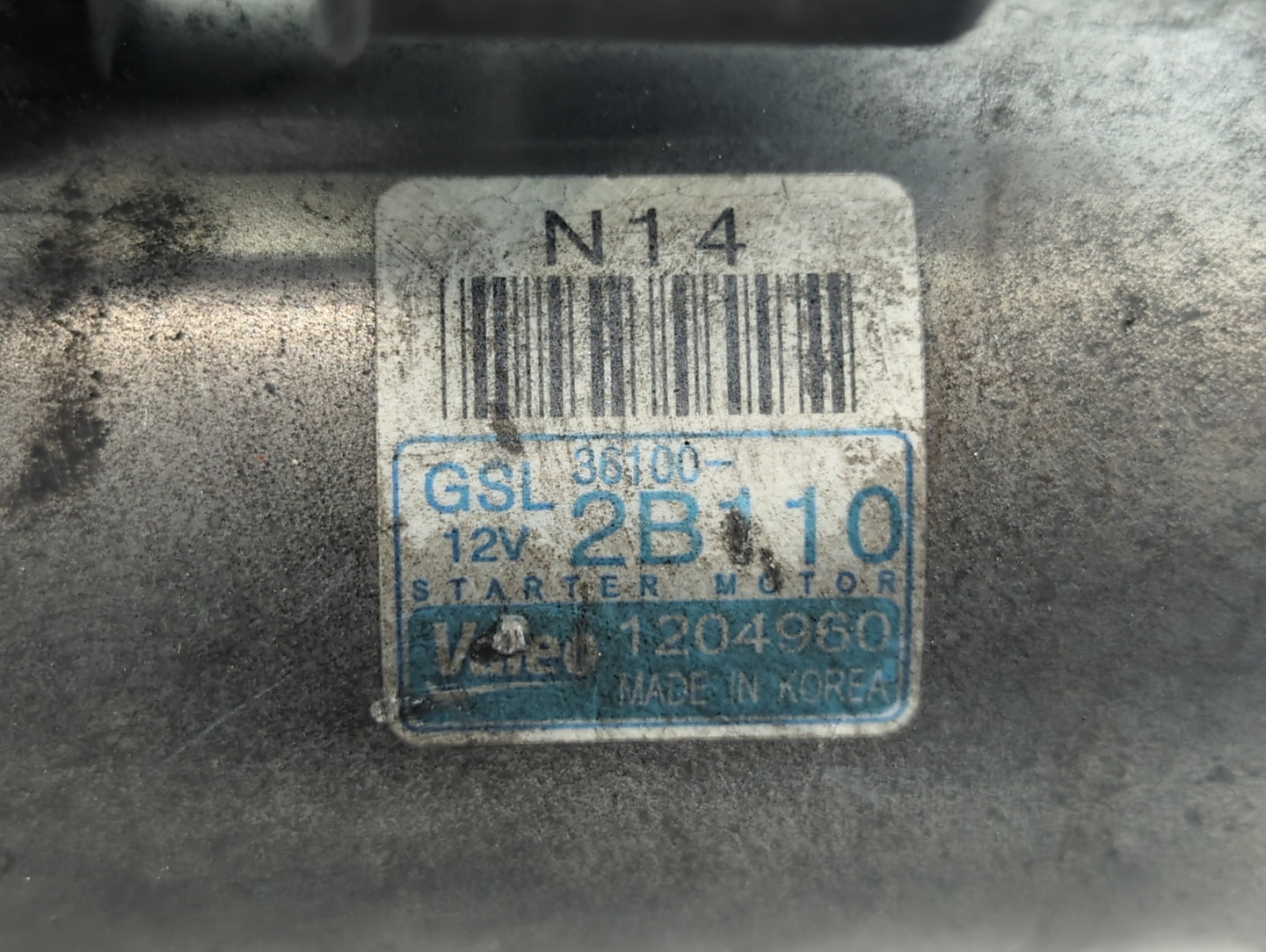 2015-2017 Kia Rio Car Starter Motor Solenoid OEM P/N:36100-2B110 Fits Fits 2014 2015 2016 2017 2018 2019 OEM Used Auto Parts
