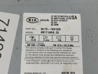 2016-2017 Kia Rio Radio AM FM Cd Player Receiver Replacement P/N:961701W910CA Fits Fits 2016 2017 OEM Used Auto Parts - Oemu