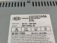 2016-2017 Kia Rio Radio AM FM Cd Player Receiver Replacement P/N:961701W960CA Fits Fits 2016 2017 OEM Used Auto Parts - Oemu