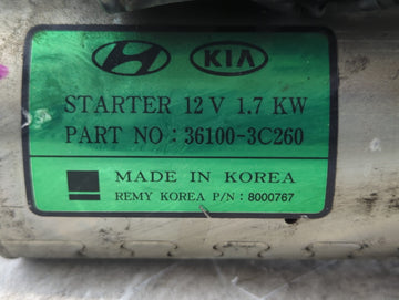 2016-2020 Kia Sedona Car Starter Motor Solenoid OEM P/N:36100-3C260 Fits Fits 2015 2016 2017 2018 2019 2020 OEM Used Auto Parts