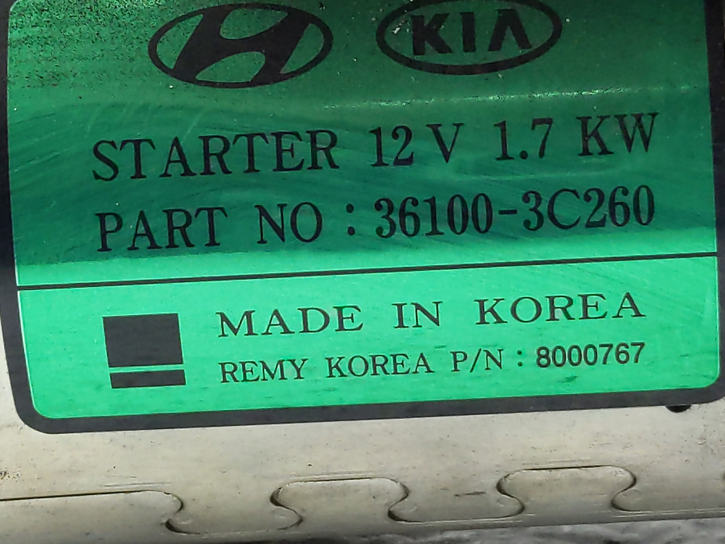 2016-2020 Kia Sedona Car Starter Motor Solenoid OEM P/N:36100-3C260 Fits Fits 2015 2016 2017 2018 2019 2020 OEM Used Auto Pa