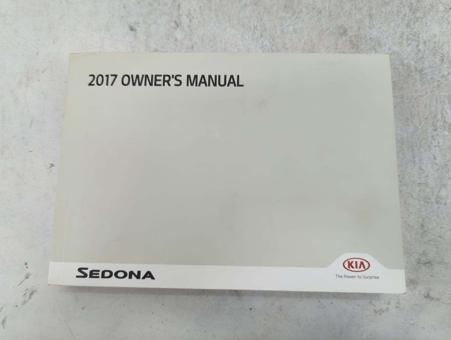 2017 Kia Sedona Owners Manual Book Guide P/N:HA9O-EU64B OEM Used Auto Parts - Oemusedautoparts1.com