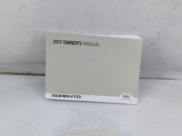 2017 Kia Sorento Owners Manual Book Guide P/N:HXG5-EU6DG OEM Used Auto Parts - Oemusedautoparts1.com