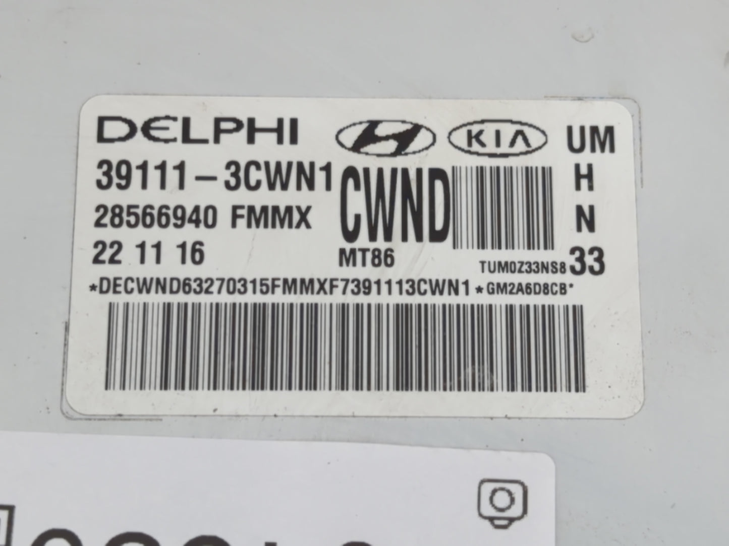 2016-2018 Kia Sorento PCM Engine Control Computer ECU ECM PCU OEM P/N:39111-33CWN1 Fits Fits 2016 2017 2018 OEM Used Auto Pa