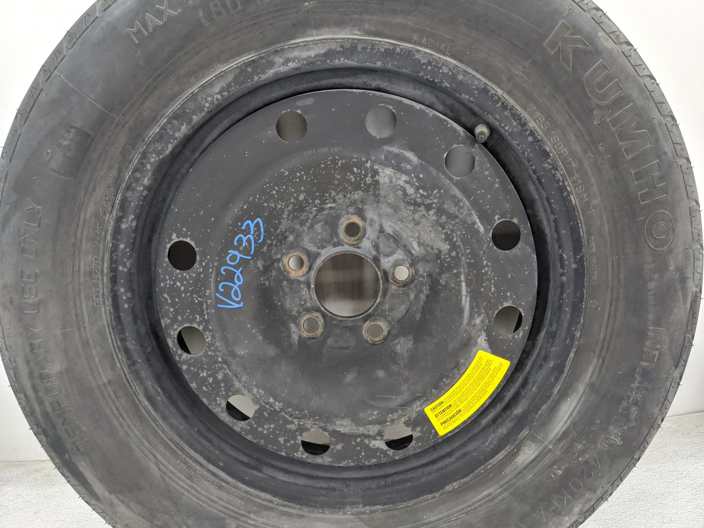 2017 Kia Sorento Spare Donut Tire Wheel Rim Oem - Oemusedautoparts1.com